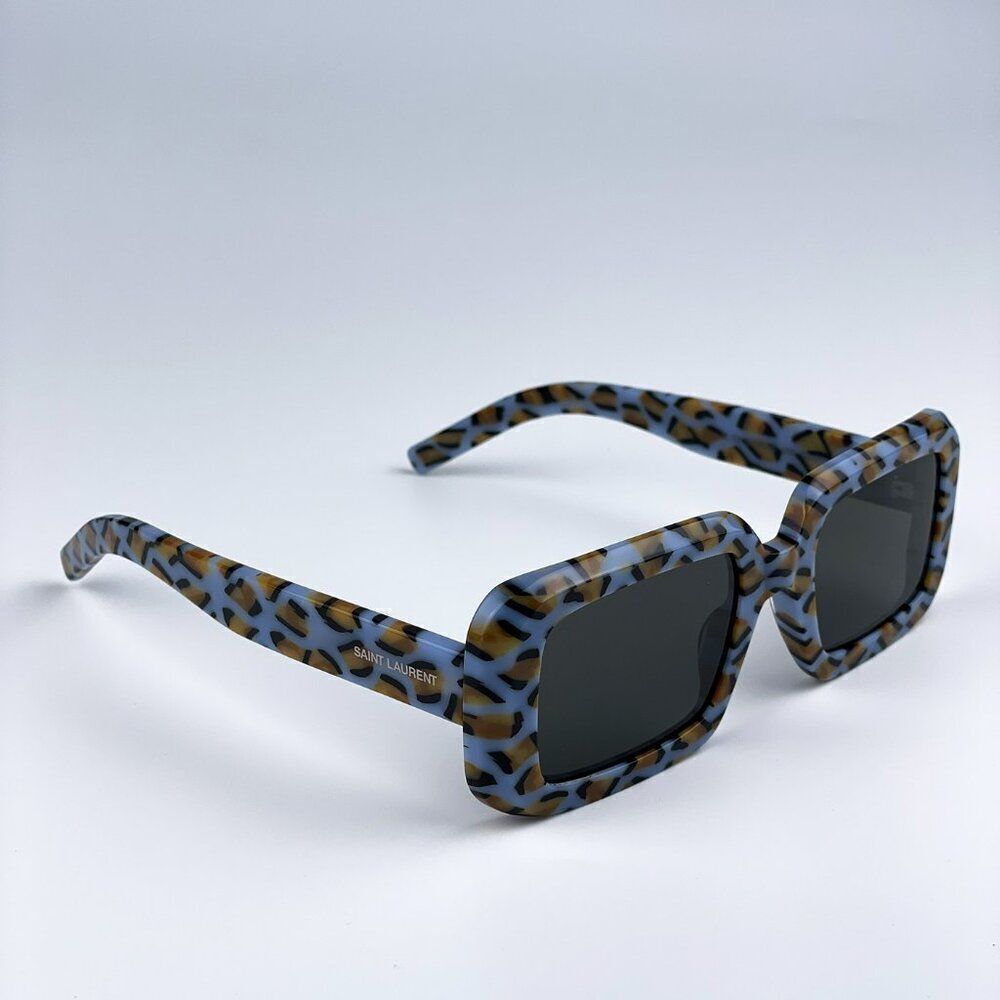 SALE! NEW Saint Laurent SL534 SUNRISE 008 Violet  Rectangle Unisex Sunglasses - Picture 7 of 12